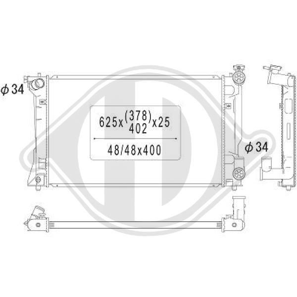 DCM3254 DIEDERICHS Радиатор, охлаждение двигателя