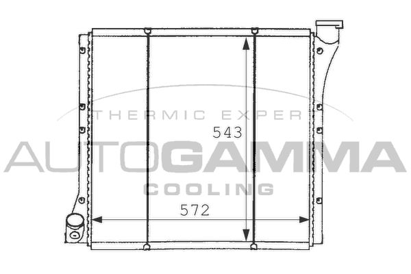 101063 AUTOGAMMA Радиатор, охлаждение двигателя