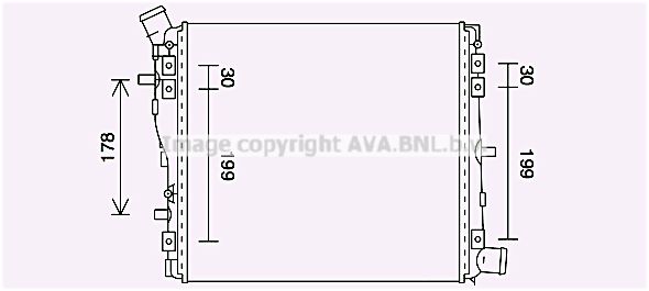 AI2424 AVA QUALITY COOLING Радиатор, охлаждение двигателя