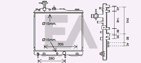 31R51116 EACLIMA Радиатор, охлаждение двигателя