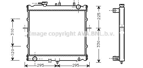 KAA2022 AVA QUALITY COOLING Радиатор, охлаждение двигателя