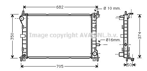 FD2379 AVA QUALITY COOLING Радиатор, охлаждение двигателя