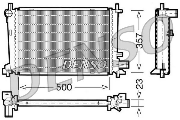 DRM10038 DENSO Радиатор, охлаждение двигателя