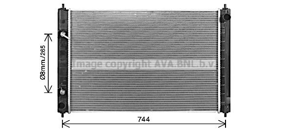 DN2468 AVA QUALITY COOLING Радиатор, охлаждение двигателя