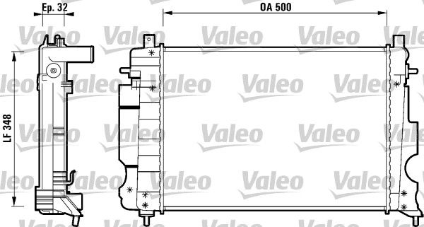 732120 VALEO Радиатор, охлаждение двигателя