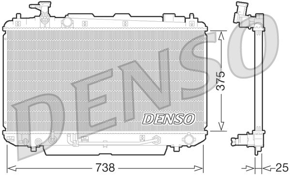 DRM50064 DENSO Радиатор, охлаждение двигателя