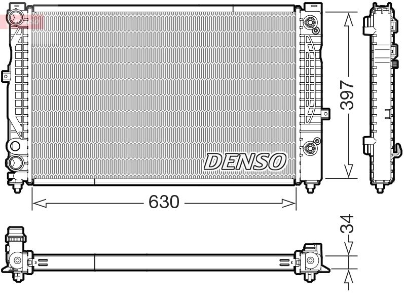 DRM32056 DENSO Радиатор, охлаждение двигателя