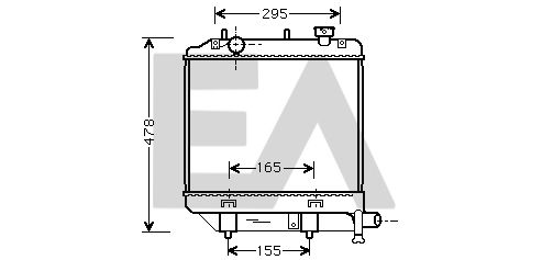 31R52072 EACLIMA Радиатор, охлаждение двигателя