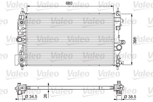 701733 VALEO Радиатор, охлаждение двигателя