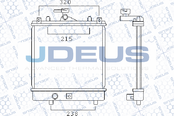 042M23 JDEUS Радиатор, охлаждение двигателя