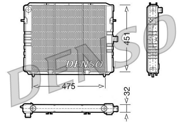 DRM20076 DENSO Радиатор, охлаждение двигателя