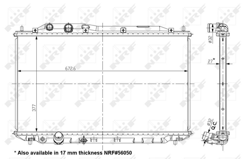 56049 NRF Радиатор, охлаждение двигателя