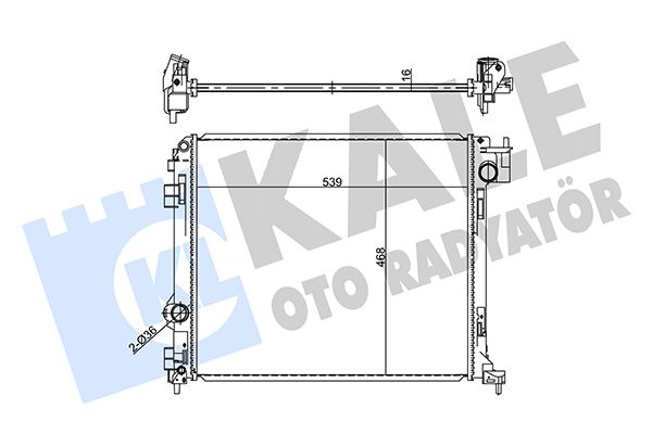357250 KALE OTO RADYATÖR Радиатор, охлаждение двигателя