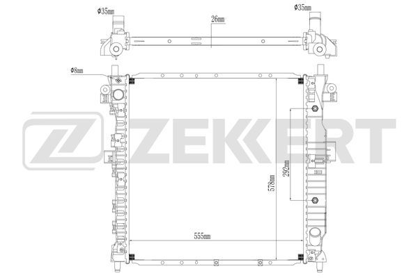 MK1209 ZEKKERT Радиатор, охлаждение двигателя