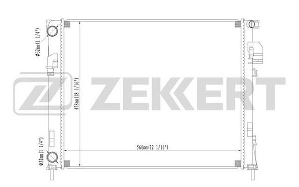 MK1364 ZEKKERT Радиатор, охлаждение двигателя