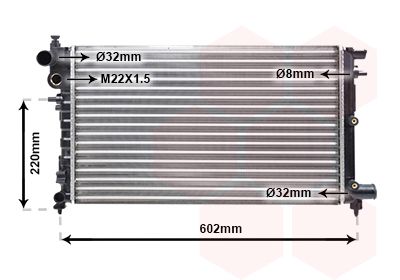 40002004 VAN WEZEL Радиатор, охлаждение двигателя