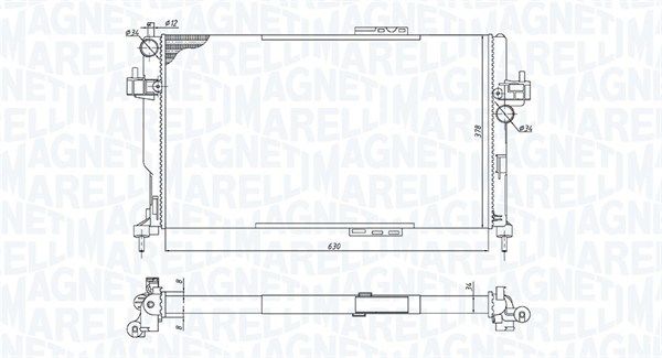 350213191500 MAGNETI MARELLI Радиатор, охлаждение двигателя