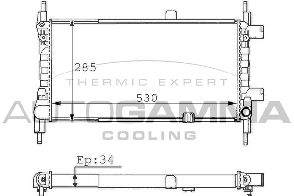 100685 AUTOGAMMA Радиатор, охлаждение двигателя