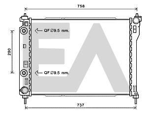 31R54241 EACLIMA Радиатор, охлаждение двигателя