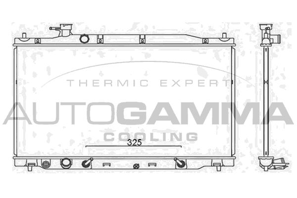 107809 AUTOGAMMA Радиатор, охлаждение двигателя