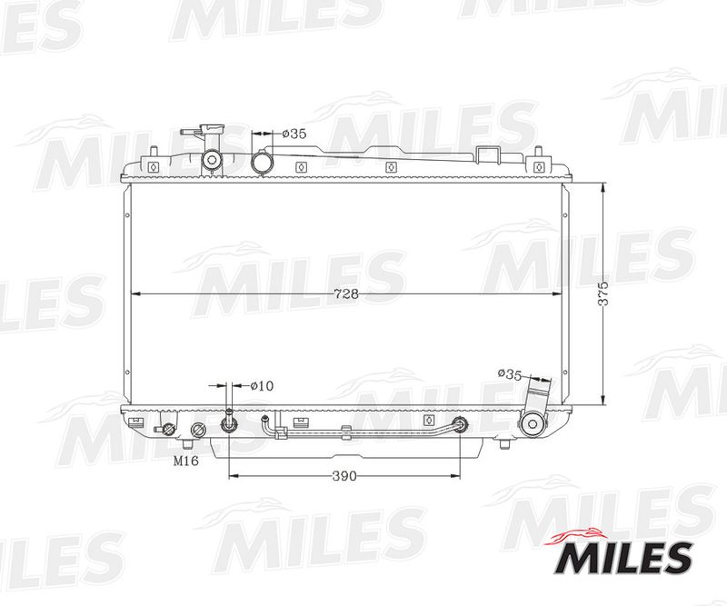 ACRB129 MILES Радиатор, охлаждение двигателя