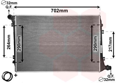 58002224 VAN WEZEL Радиатор, охлаждение двигателя