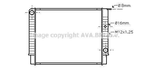 VO2065 AVA QUALITY COOLING Радиатор, охлаждение двигателя