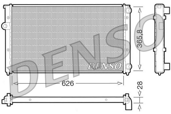 DRM32027 DENSO Радиатор, охлаждение двигателя