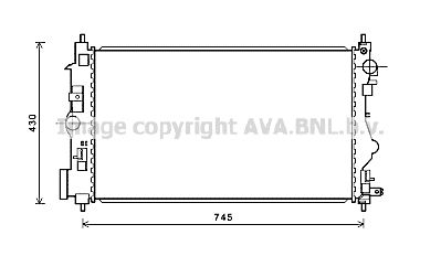 OL2599 AVA QUALITY COOLING Радиатор, охлаждение двигателя