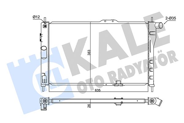 345905 KALE OTO RADYATÖR Радиатор, охлаждение двигателя