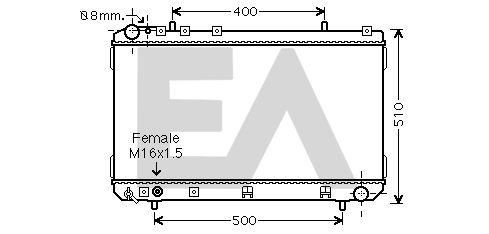 31R20009 EACLIMA Радиатор, охлаждение двигателя