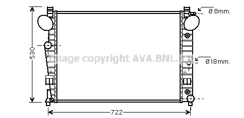 MSA2308 AVA QUALITY COOLING Радиатор, охлаждение двигателя