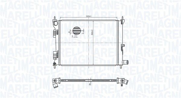 350213179500 MAGNETI MARELLI Радиатор, охлаждение двигателя