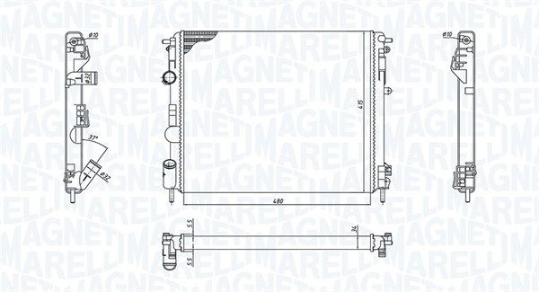 350213192600 MAGNETI MARELLI Радиатор, охлаждение двигателя