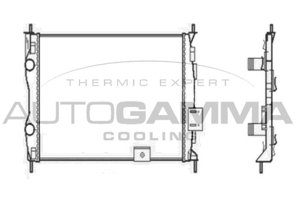 104528 AUTOGAMMA Радиатор, охлаждение двигателя