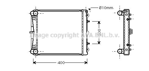 PR2023 AVA QUALITY COOLING Радиатор, охлаждение двигателя