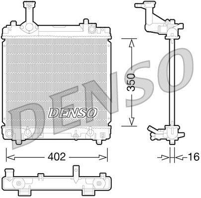 DRM47027 DENSO Радиатор, охлаждение двигателя