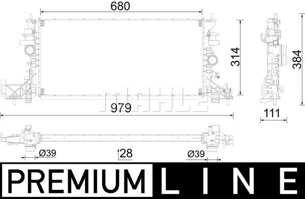 CR2597000P MAHLE Радиатор, охлаждение двигателя