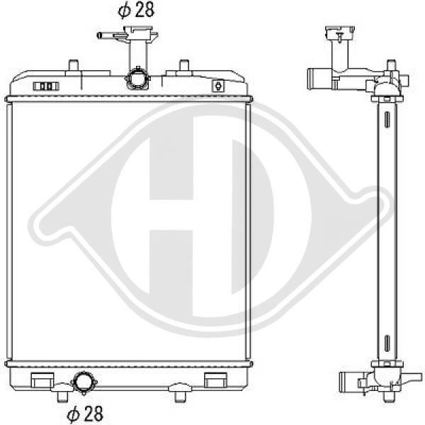 DCM3948 DIEDERICHS Радиатор, охлаждение двигателя