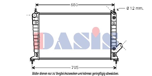 190300N AKS DASIS Радиатор, охлаждение двигателя