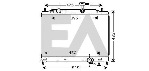 31R28054 EACLIMA Радиатор, охлаждение двигателя