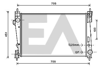 31R03021 EACLIMA Радиатор, охлаждение двигателя