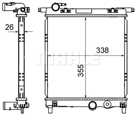 CR831000S MAHLE Радиатор, охлаждение двигателя