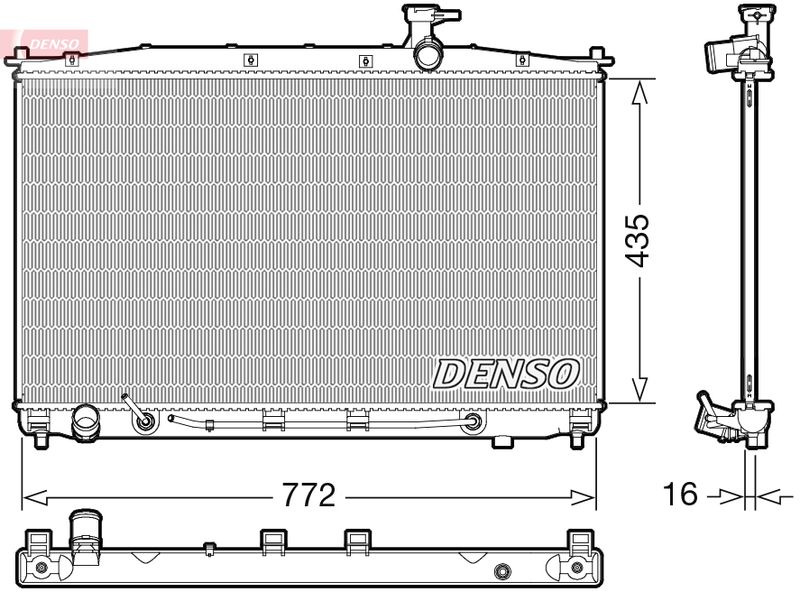 DRM41024 DENSO Радиатор, охлаждение двигателя