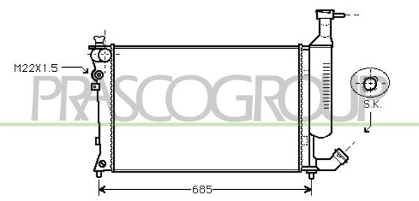 CI915R019 PRASCO Радиатор, охлаждение двигателя