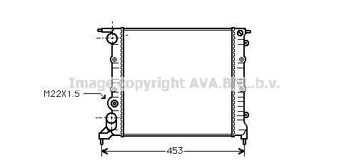 RT2121 AVA QUALITY COOLING Радиатор, охлаждение двигателя