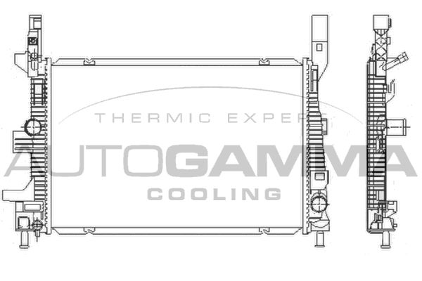110022 AUTOGAMMA Радиатор, охлаждение двигателя