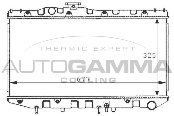 100990 AUTOGAMMA Радиатор, охлаждение двигателя