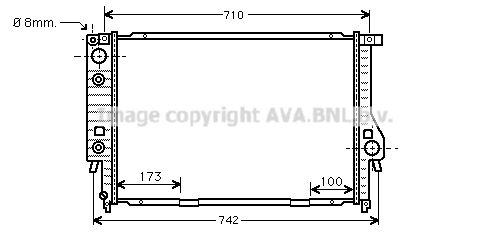 BW2134 AVA QUALITY COOLING Радиатор, охлаждение двигателя