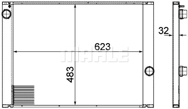 CR1067000P MAHLE Радиатор, охлаждение двигателя